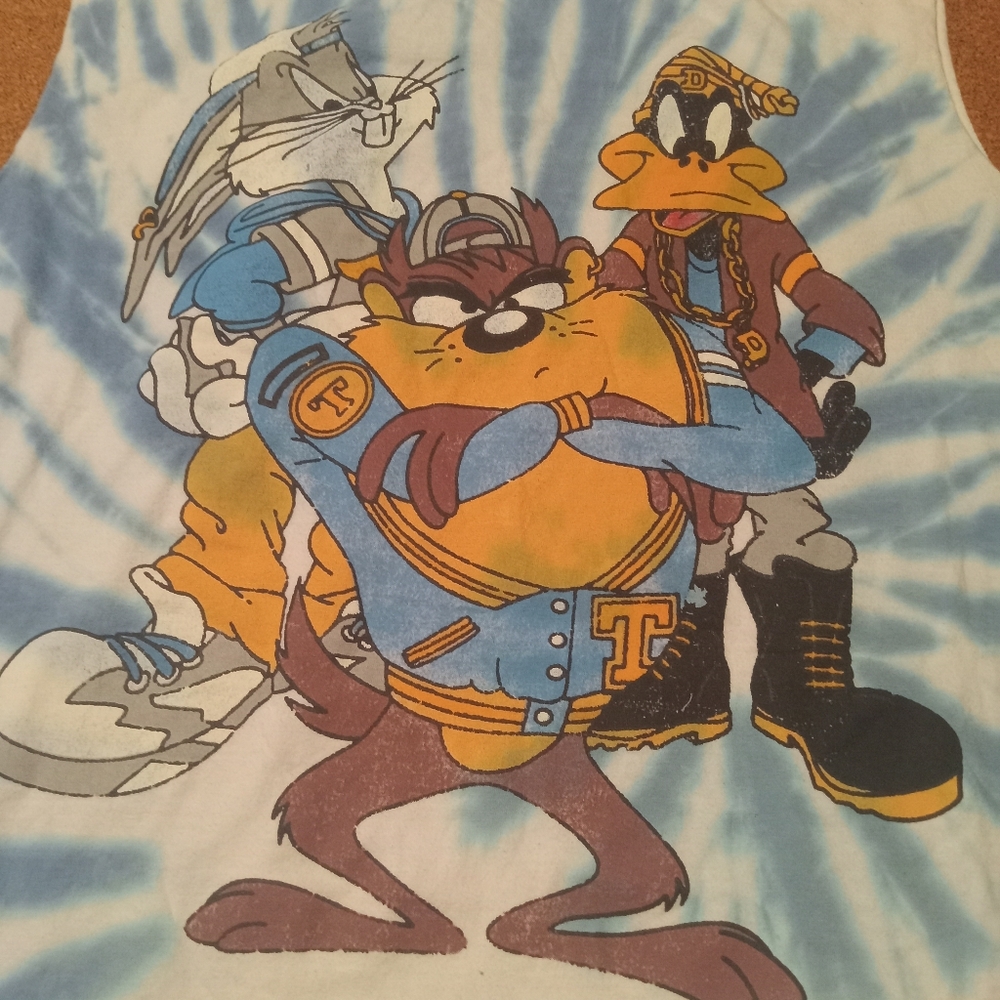 Warner Bros Extra Large Looney Tunes Rapper Tie Dye Graphic Tee